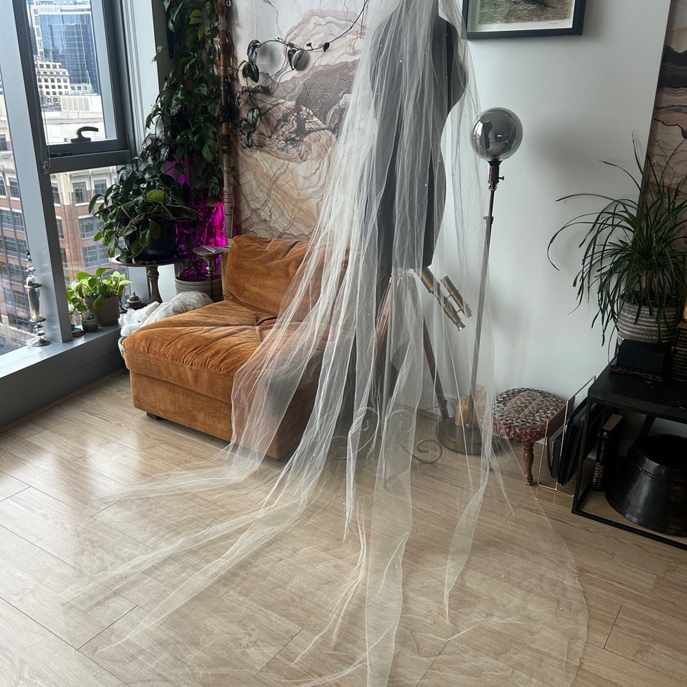 Elegant White Bridal Veil